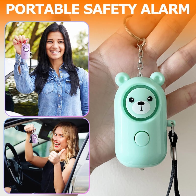 SRTKBEU Personal Alarm for Women Kids and Elders Safe Sound, 130dB Siren Emergency Self-Defense Security Alarm Keychain Loudly with LED Light (Emerald+Violet) - Image 4